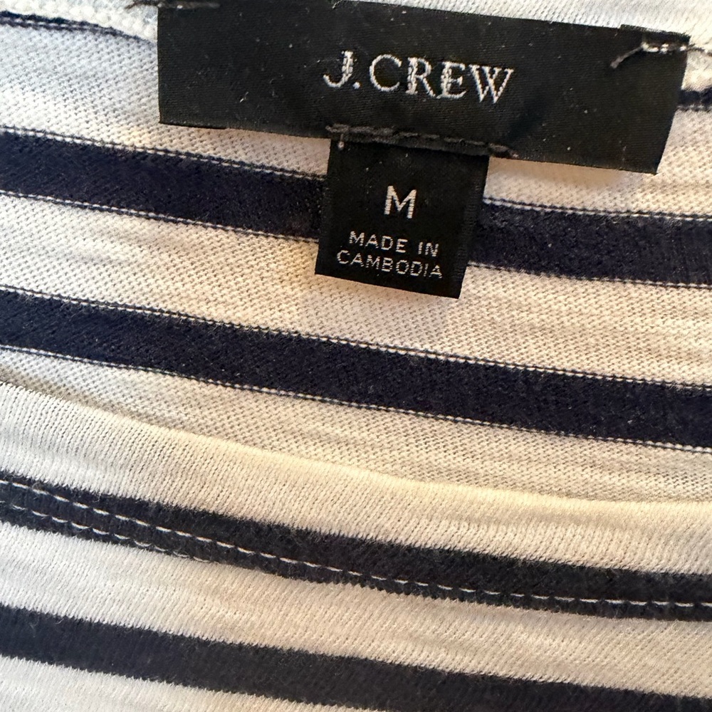 J. Crew Navy & White Striped Boatneck Top - Picture 4 of 4
